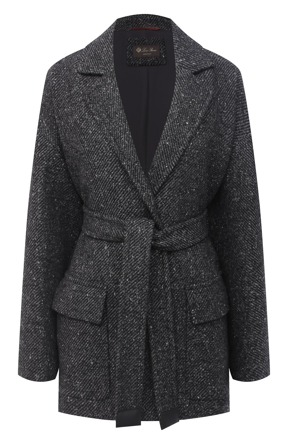 Кашемировое пальто LORO PIANA серого цвета по цене 541500 руб., арт. FAL2987, фото 1 Кашемировое пальто LORO PIANA, арт. FAL2987, фото 1