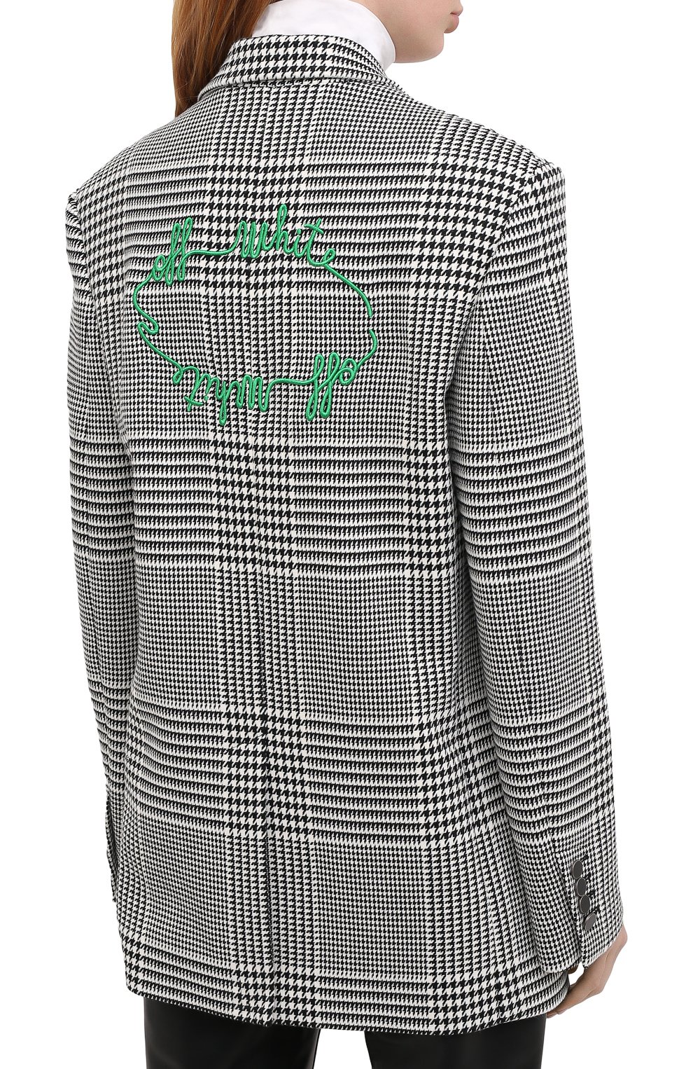 Жакет OFF-WHITE черно-белого цвета по цене 142500 руб., арт. 0WEF032E20FAB0021055, фото 4 Жакет OFF-WHITE, арт. 0WEF032E20FAB0021055, фото 4