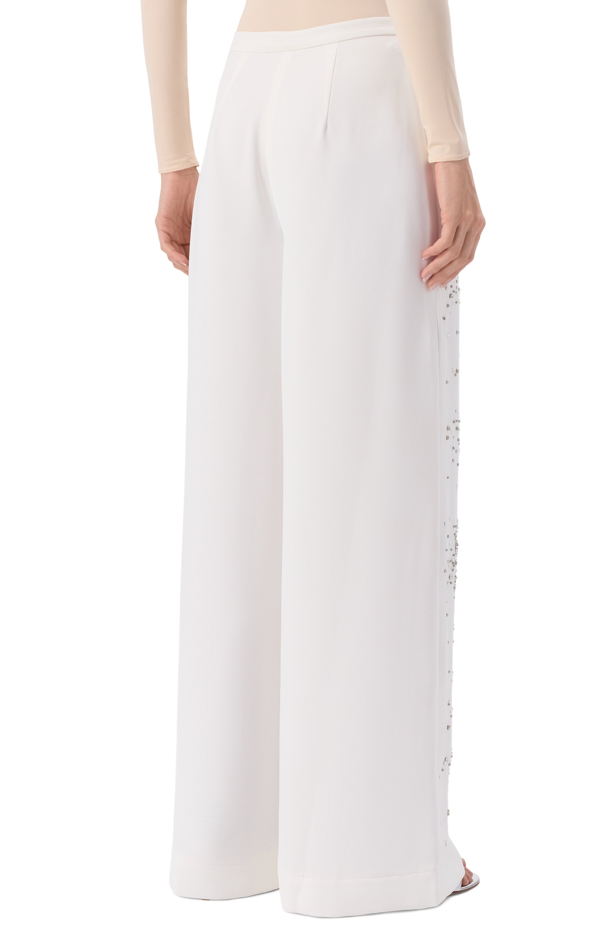 Брюки с отделкой стразами ZUHAIR MURAD, арт. PTR25029/CRCA018, фото 4