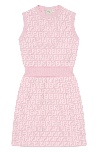 Платье из хлопка и вискозы FENDI, арт. JFG237/AVW7_001