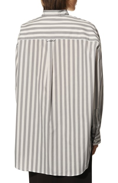 Хлопковая рубашка NOBLE&BRULEE серого цвета по цене 41200 руб., арт. NB100422/7, фото 4 Хлопковая рубашка NOBLE&BRULEE, арт. NB100422/7, фото 4