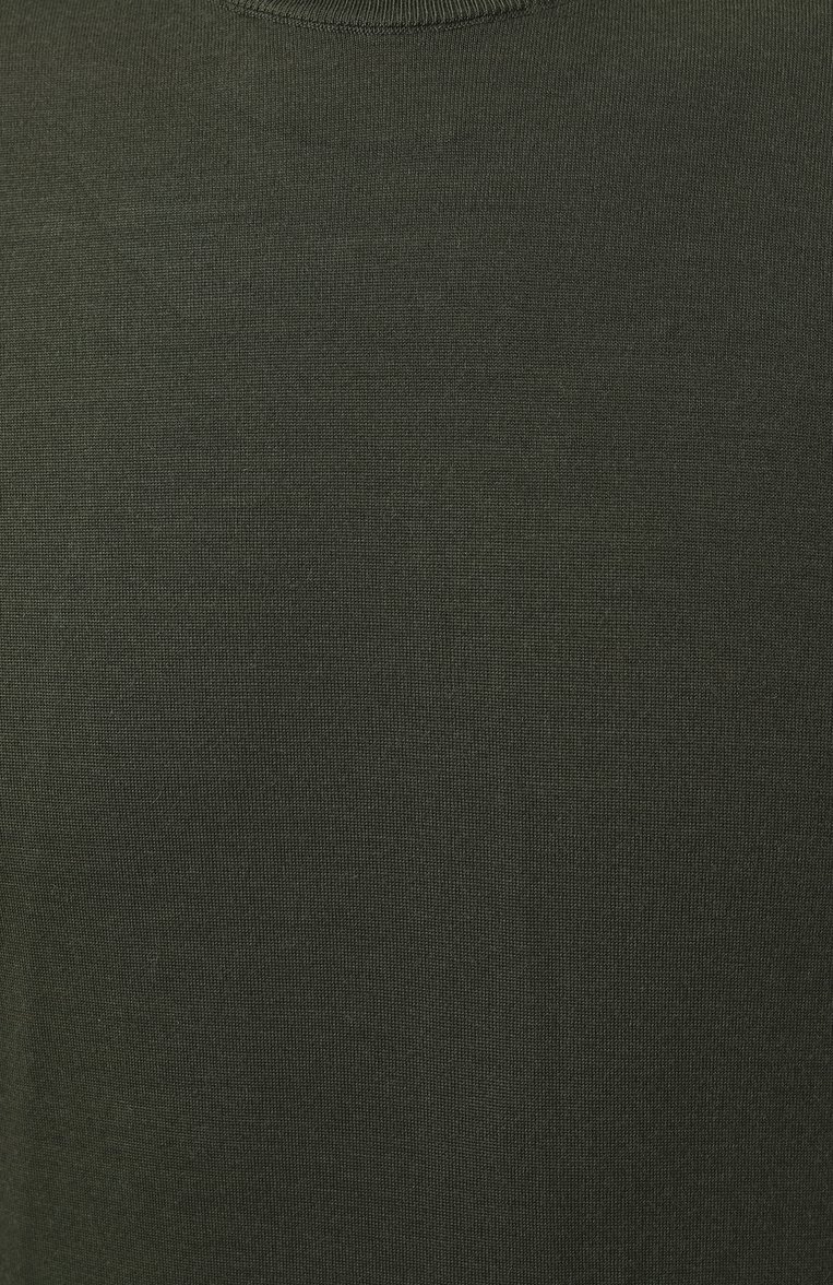 Мужской джемпер из шерсти и кашемира STEFANO RICCI хаки цвета, арт. W505506G10/W25150 | Фото 6 (Рукава: Короткие; Материал внешний: Кашемир, Шелк, Шерсть; Длина (для топов): Стандартные; Мужское Кросс-КТ: Джемперы; Вырез: Круглый; Принт: Без принта; Стили: Кэжуэл; Автоматизация ТО: Проставлено; Автоматизация состава: Проставлено; Детали: Без декора)