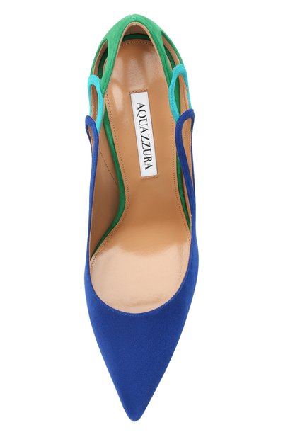 Замшевые туфли fenix pump 105 AQUAZZURA, арт. FEXHIGP0-SUE-LBE, фото 5