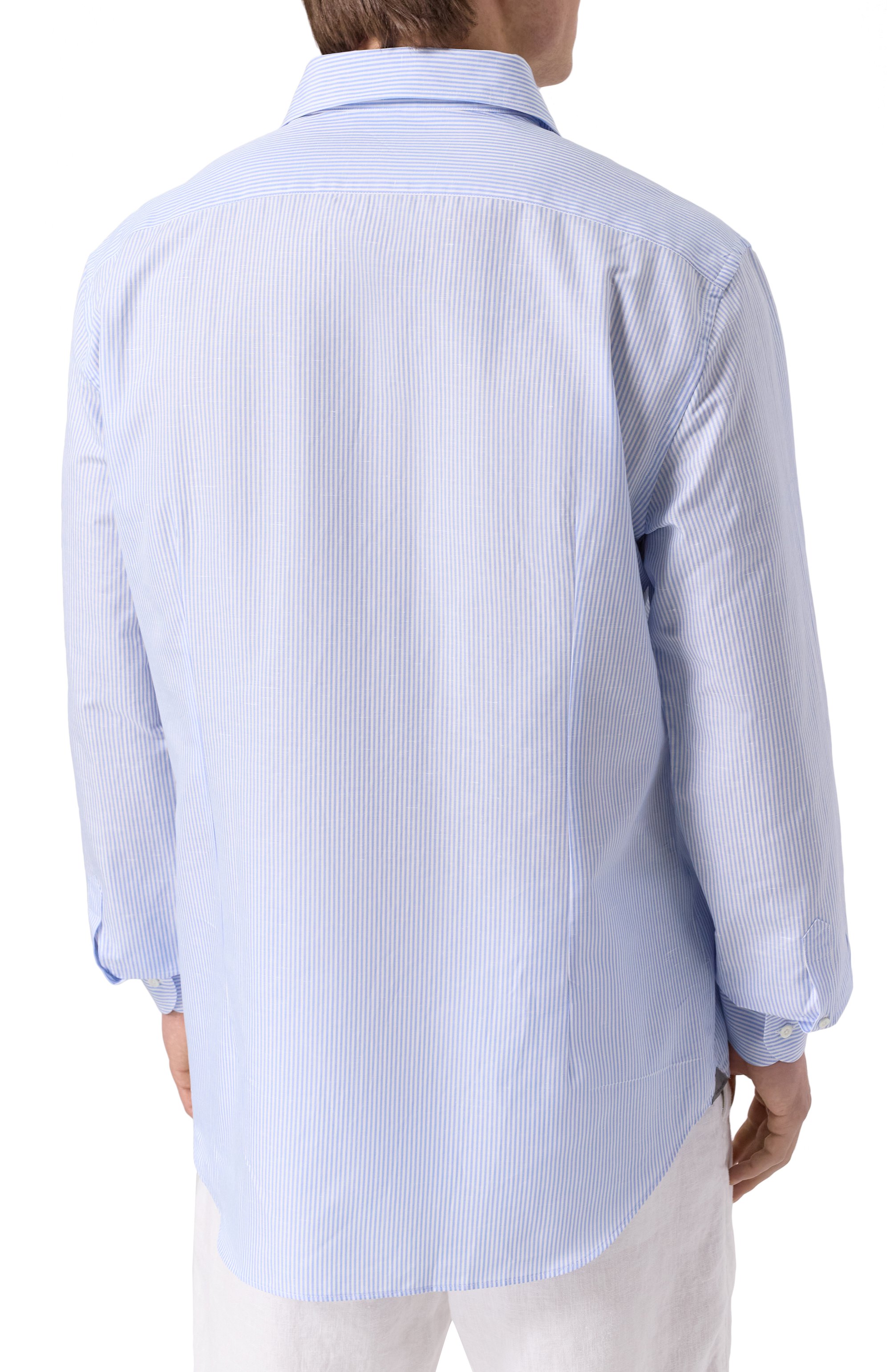 Рубашка из хлопка и льна CORNELIANI, арт. 25P156-2511239, фото 4