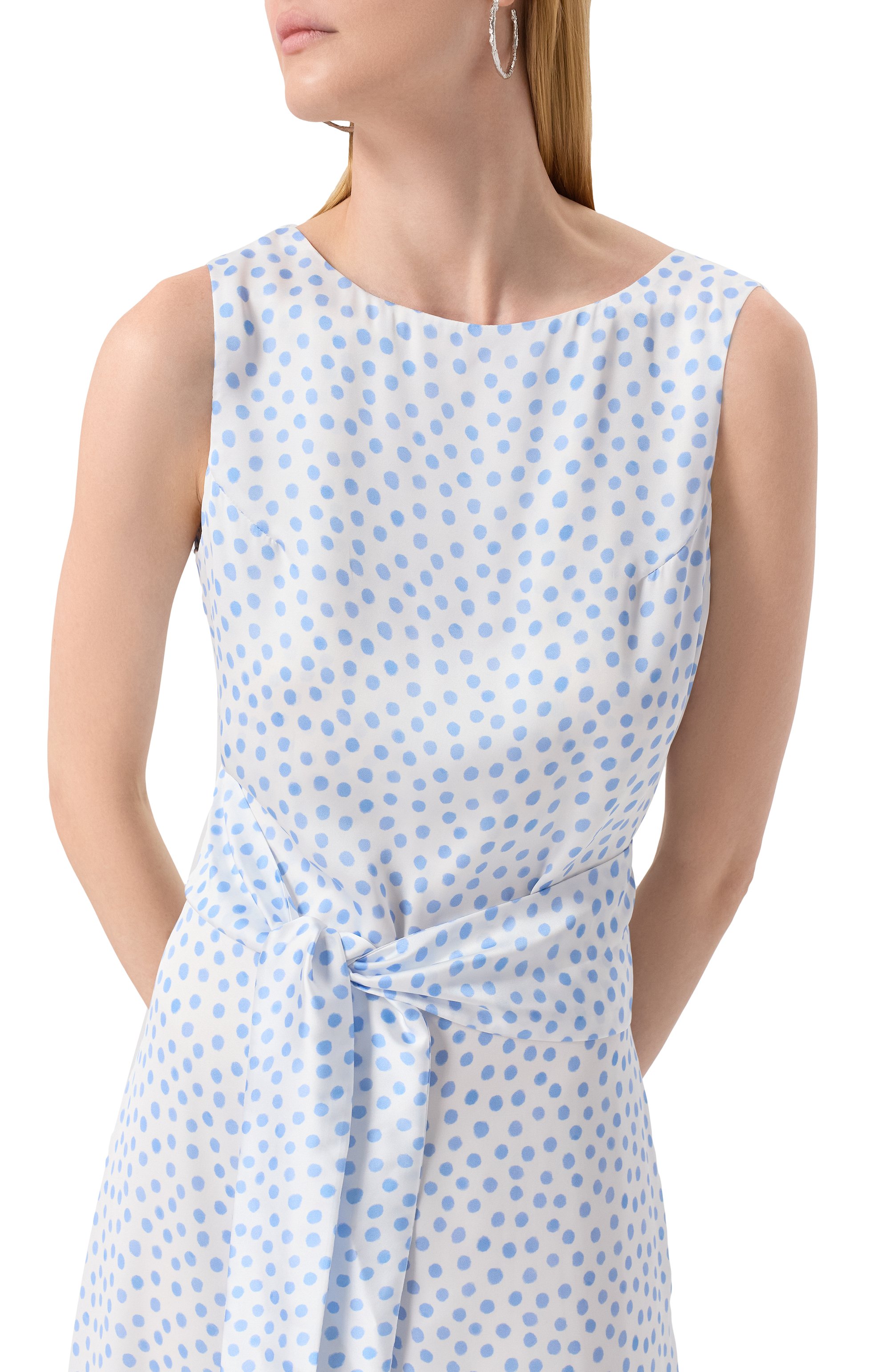 Атласный комбинезон MAX AND MOI голубого цвета по цене 49950 руб., арт. E25CAUDREY, фото 5 Атласный комбинезон MAX AND MOI, арт. E25CAUDREY, фото 5