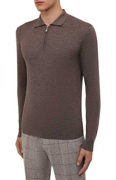 Поло из шерсти и шелка ANDREA CAMPAGNA, арт. WU01-212-F200, фото 3