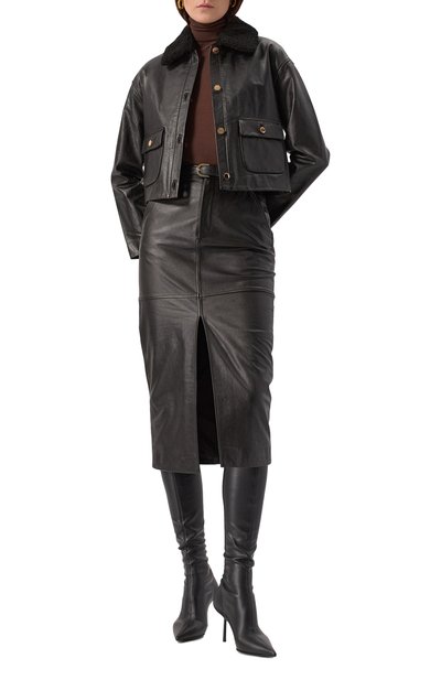 Кожаная куртка SELF-PORTRAIT, арт. RS25-085J-B, фото 2