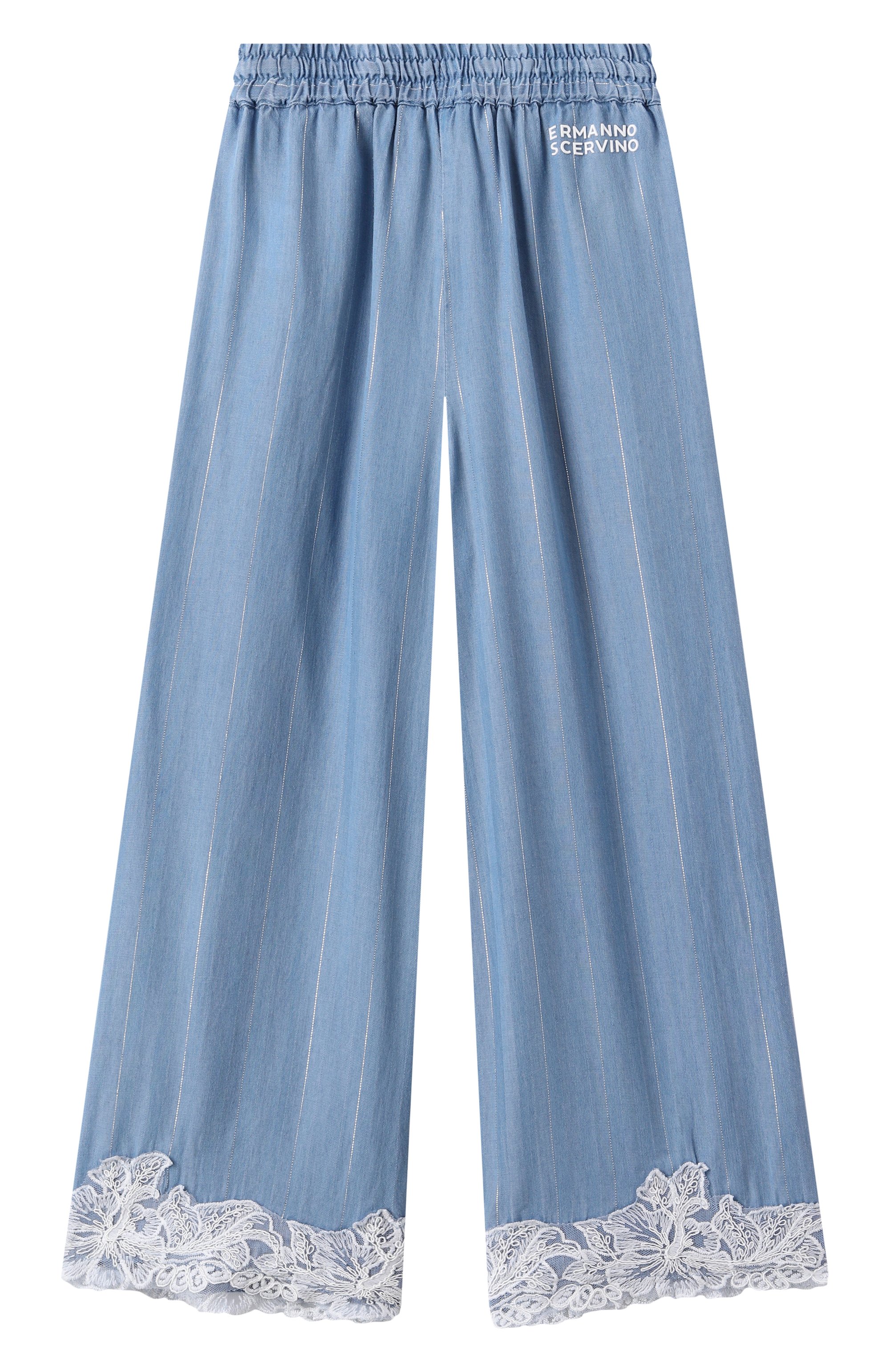 Брюки ERMANNO SCERVINO голубого цвета по цене 15950 руб., арт. SFPA041C/VI039, фото 2 Брюки ERMANNO SCERVINO, арт. SFPA041C/VI039, фото 2