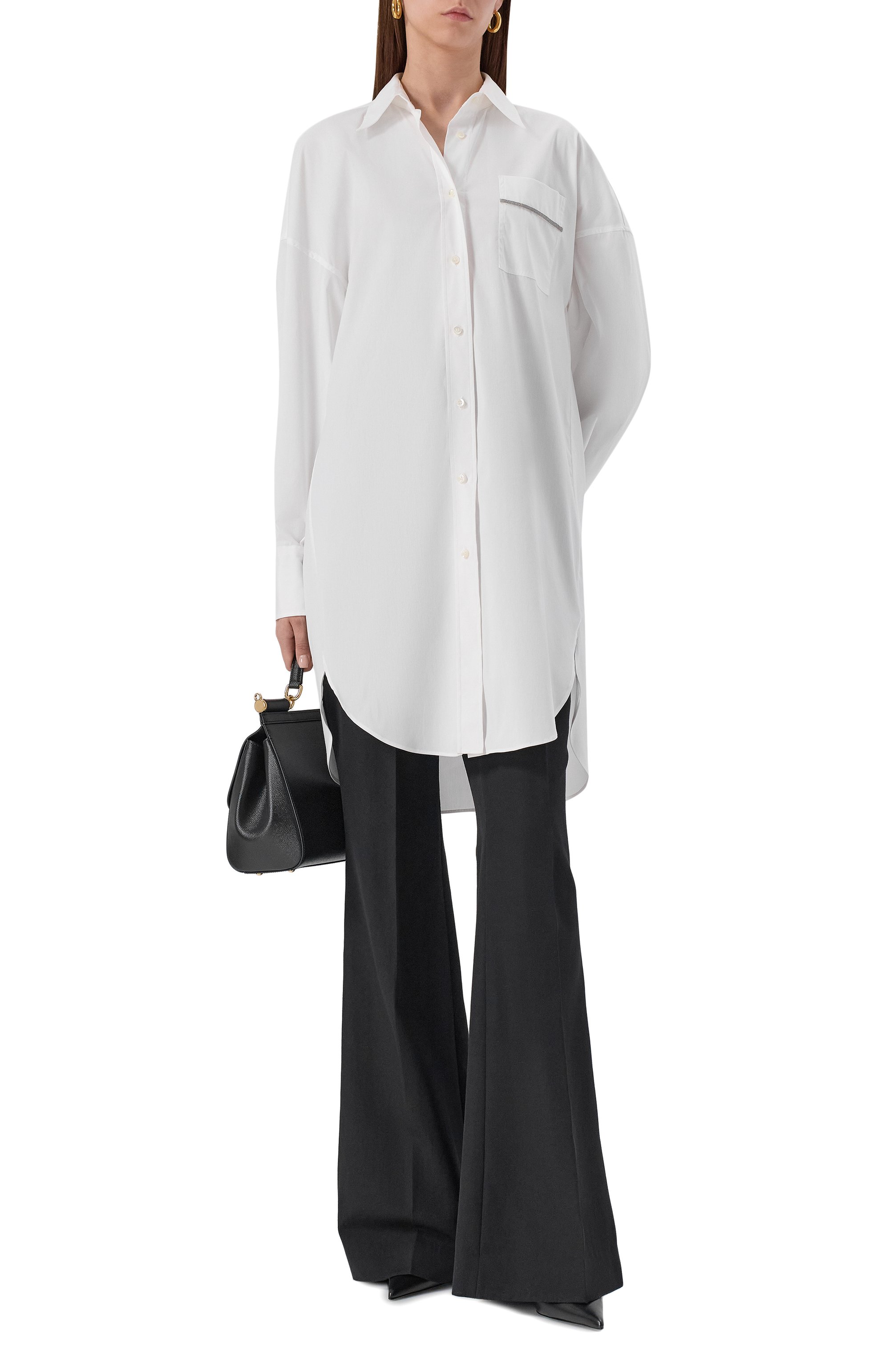 Хлопковая рубашка BRUNELLO CUCINELLI белого цвета по цене 161000 руб., арт. M0091ML916, фото 2 Хлопковая рубашка BRUNELLO CUCINELLI, арт. M0091ML916, фото 2