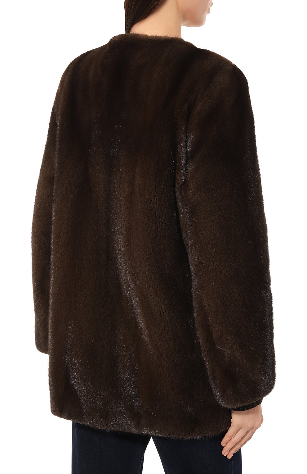 Шуба из меха норки GIULIA GURMAN темно-коричневого цвета по цене 708000 руб., арт. CJ02214278D2, фото 4 Шуба из меха норки GIULIA GURMAN, арт. CJ02214278D2, фото 4