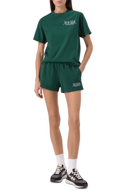Хлопковая футболка Sporty and Rich T0043606034GR10 Зелёный  T0043606034GR10 Фото 6