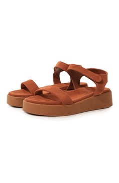 Мужского замшевые сандалии salamina ANCIENT GREEK SANDALS коричневого цвета, арт. SALAMINA | Фото 1 (Подошва: Платформа; Материал внутренний: Натуральная кожа; Материал сплава: Проставлено; Драгоценные камни: Проставлено; Материал внешний: Замша)