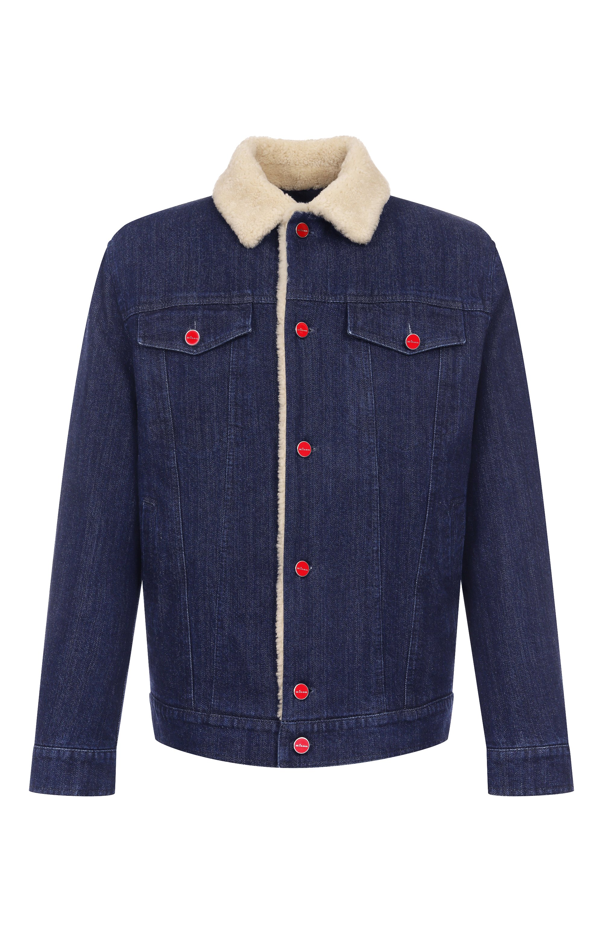 Джинсовая куртка с подкладкой из овчины KITON, арт. UW2280SV0402F04, фото 1