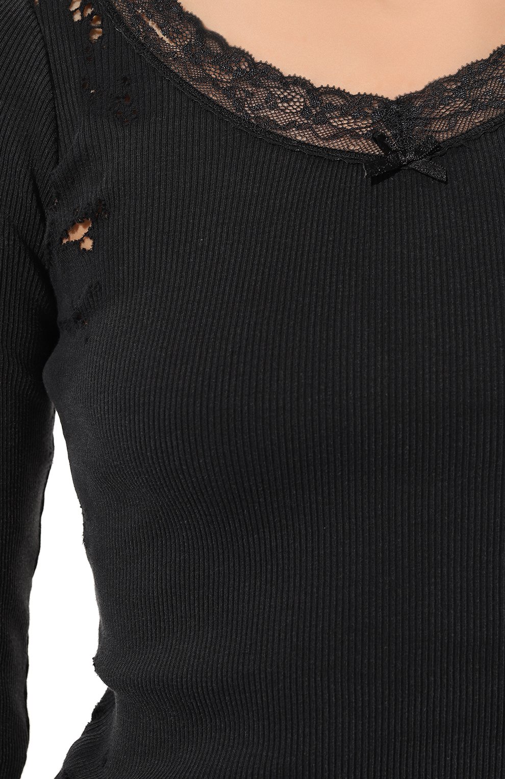 Хлопковый лонгслив BALENCIAGA черного цвета по цене 113500 руб., арт. 791778/TQVE1, фото 5 Хлопковый лонгслив BALENCIAGA, арт. 791778/TQVE1, фото 5