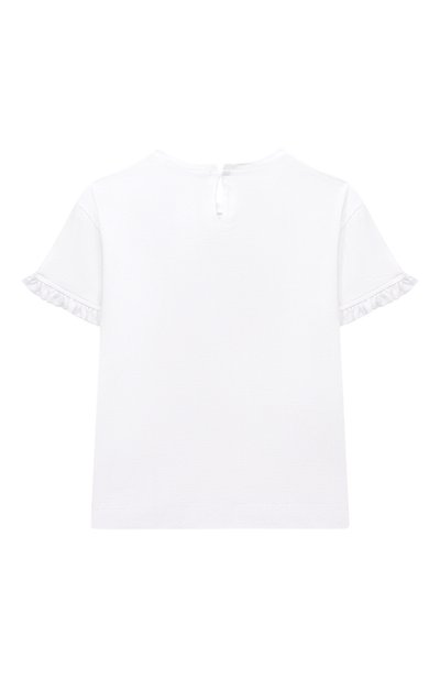 Хлопковый топ MONNALISA белого цвета по цене 7425 руб., арт. 39A611, фото 2 Хлопковый топ MONNALISA, арт. 39A611, фото 2