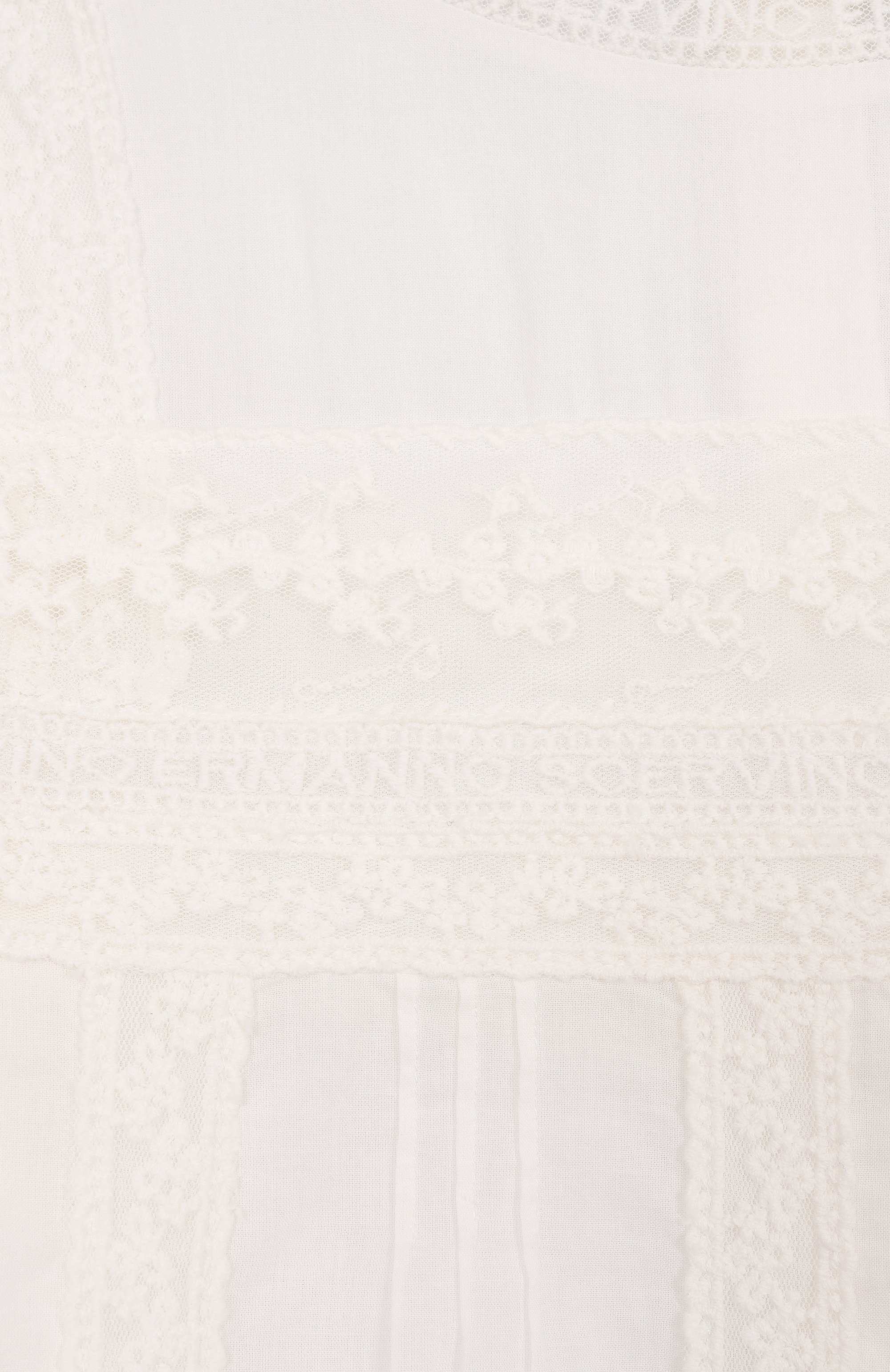 Хлопковая блузка ERMANNO SCERVINO молочного цвета по цене 14800 руб., арт. SFCA032C/CF019, фото 3 Хлопковая блузка ERMANNO SCERVINO, арт. SFCA032C/CF019, фото 3