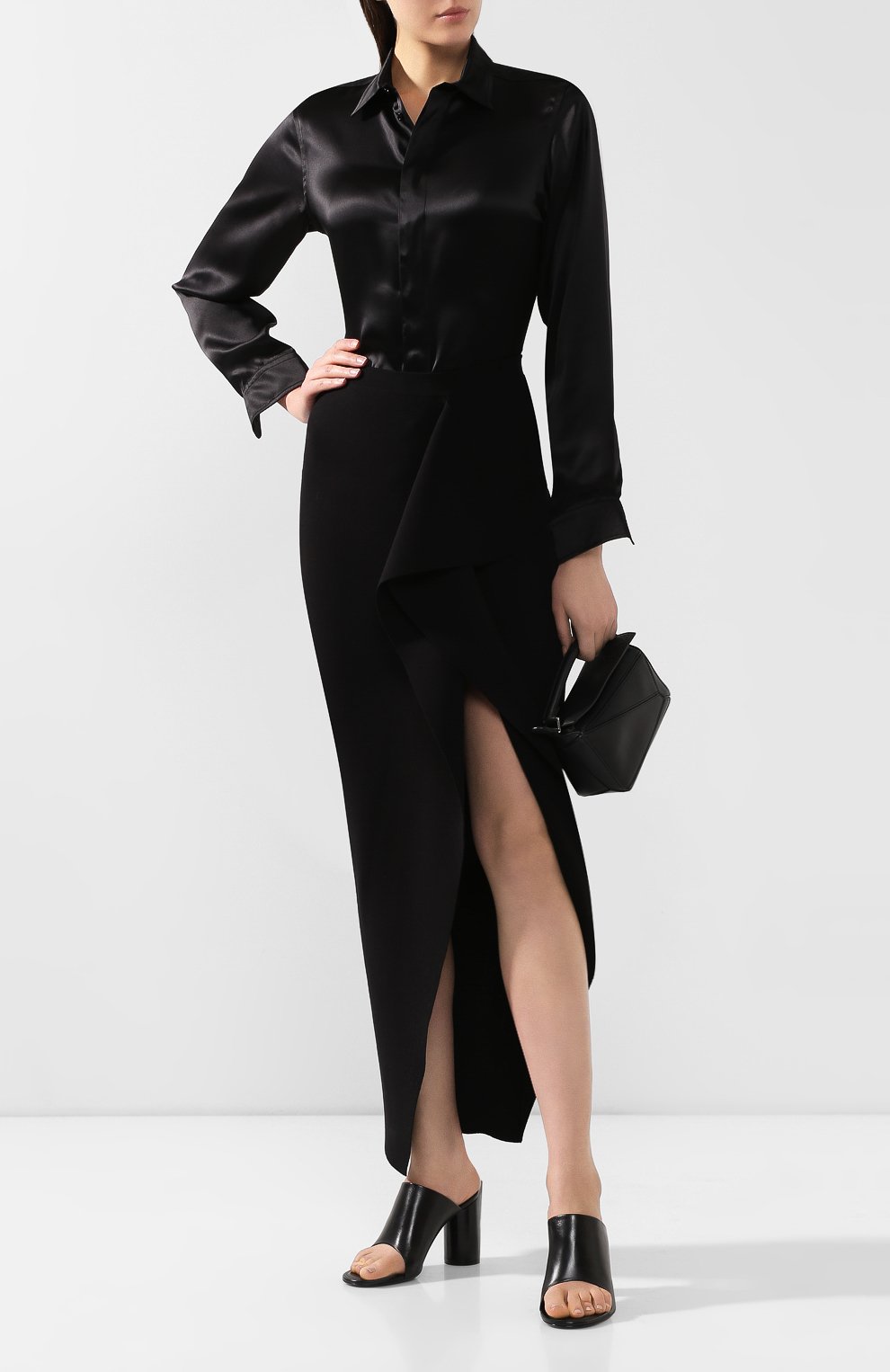 Юбка с разрезом RICK OWENS, арт. R019F5683/KST, фото 2