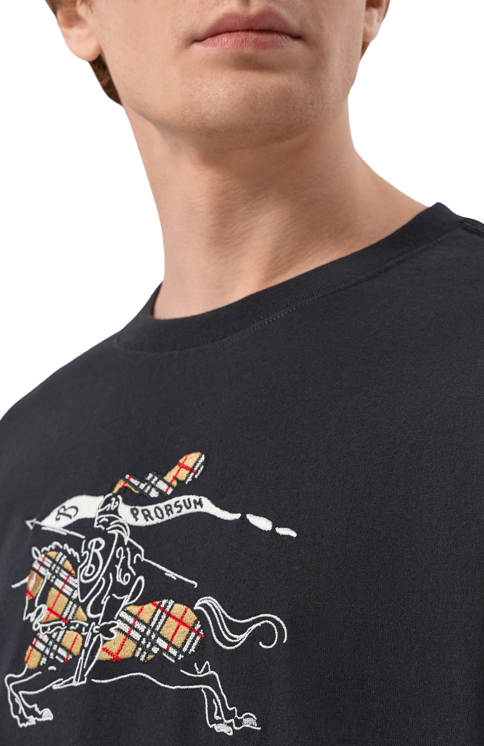 Хлопковая футболка BURBERRY, арт. 8121033, фото 5