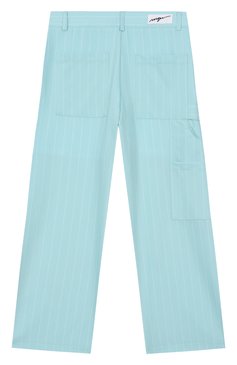 Детские брюки MSGM KIDS бирюзового цвета, арт. S5MSJGPA213 | Фото 2 (Нос: Не проставлено; Материал внешний: Синтетический материал; Материал подклада: Хлопок; Случай: Повседневный; Ростовка одежда: 10 - 11 лет | 140 - 146см, 8 лет | 128 см, 16 лет | 164 см, 12 лет | 152 см)