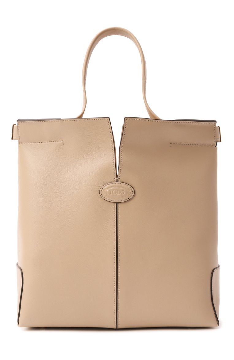 Женская сумка di folio TOD’S бежевого цвета, арт. XBWDBMAT200R0R | Фото 1 (Размер: medium; Материал: Натуральная кожа; Автоматизация ТО: Проставлено; Автоматизация состава: Проставлено)