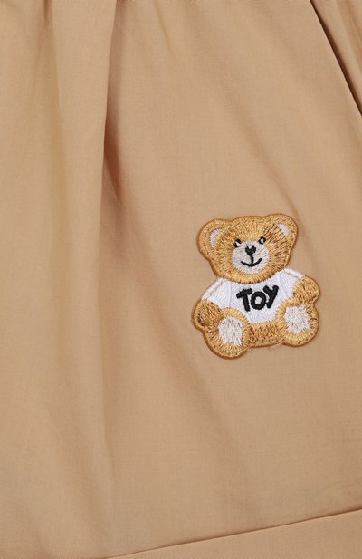 Хлопковые шорты MOSCHINO бежевого цвета по цене 14450 руб., арт. HAQ018/LLA12/4-8, фото 3 Хлопковые шорты MOSCHINO, арт. HAQ018/LLA12/4-8, фото 3
