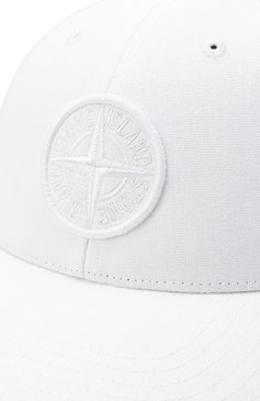 Мужская хлопковая бейсболка STONE ISLAND белого цвета, арт. 761599661 | Фото 4 (Материал: Текстиль, Хлопок; Нос: Не проставлено)