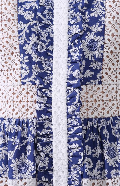 Хлопковое платье ALEXANDER MCQUEEN синего цвета по цене 479500 руб., арт. 558739/QMC08, фото 5 Хлопковое платье ALEXANDER MCQUEEN, арт. 558739/QMC08, фото 5