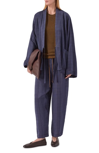 Кимоно из вискозы UMA WANG темно-синего цвета по цене 106500 руб., арт. UM6512, фото 2 Кимоно из вискозы UMA WANG, арт. UM6512, фото 2