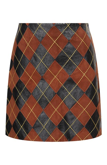 Женская кожаная юбка MIU MIU, арт. MPD639-1U61-F0324