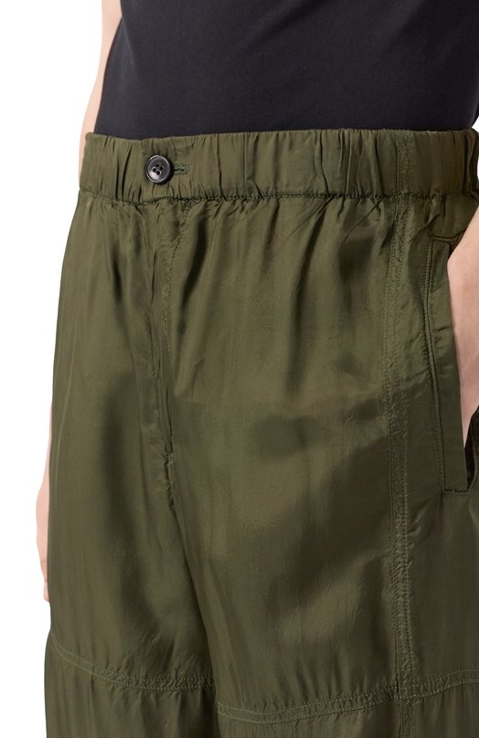 Брюки из вискозы Dries Van Noten 251-020932-1427 Хаки  251-020932-1427 Фото 5