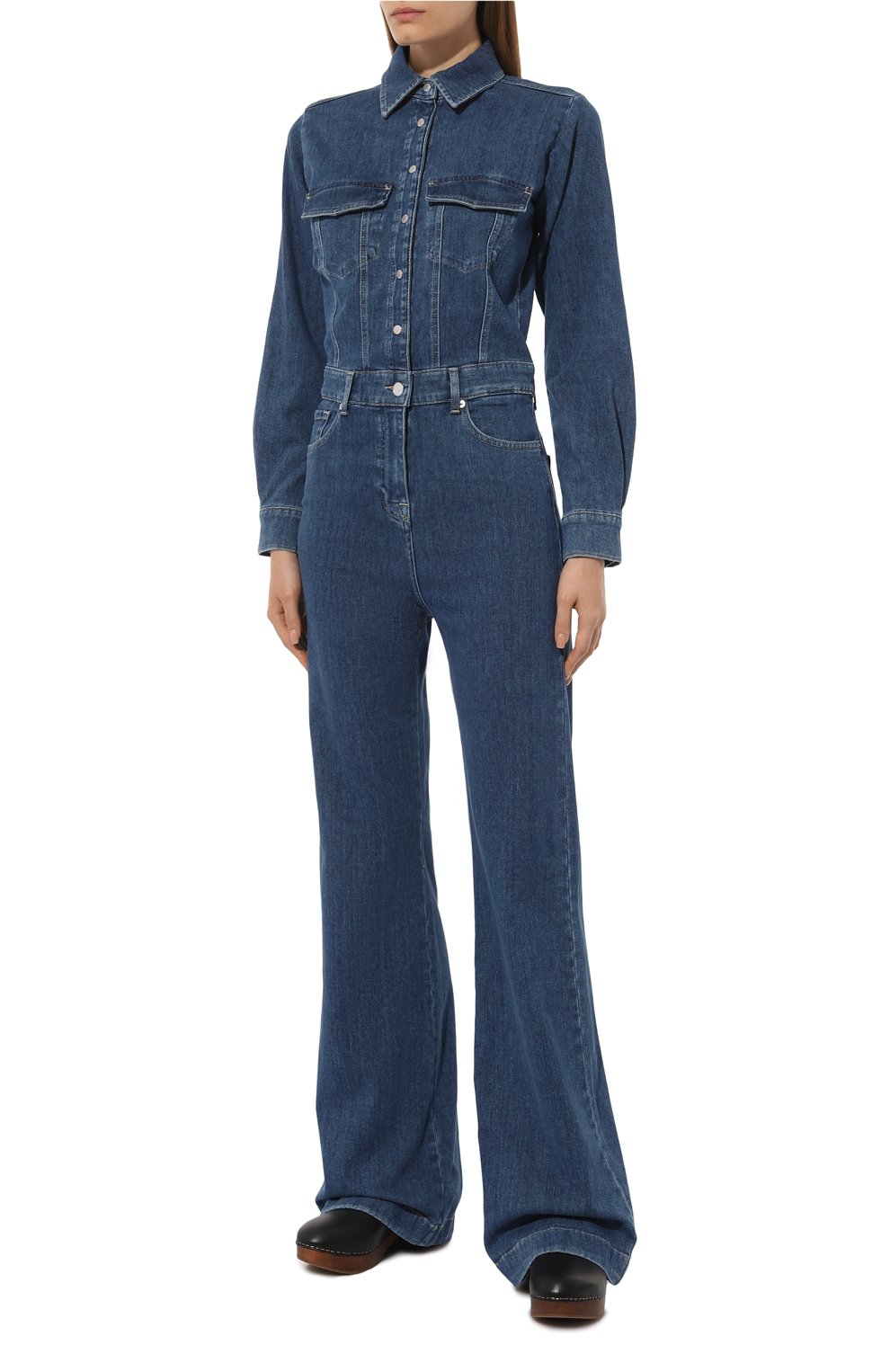 Джинсовый комбинезон 7 FOR ALL MANKIND синего цвета по цене 30750 руб., арт. JSXLD530HM, фото 3 Джинсовый комбинезон 7 FOR ALL MANKIND, арт. JSXLD530HM, фото 3