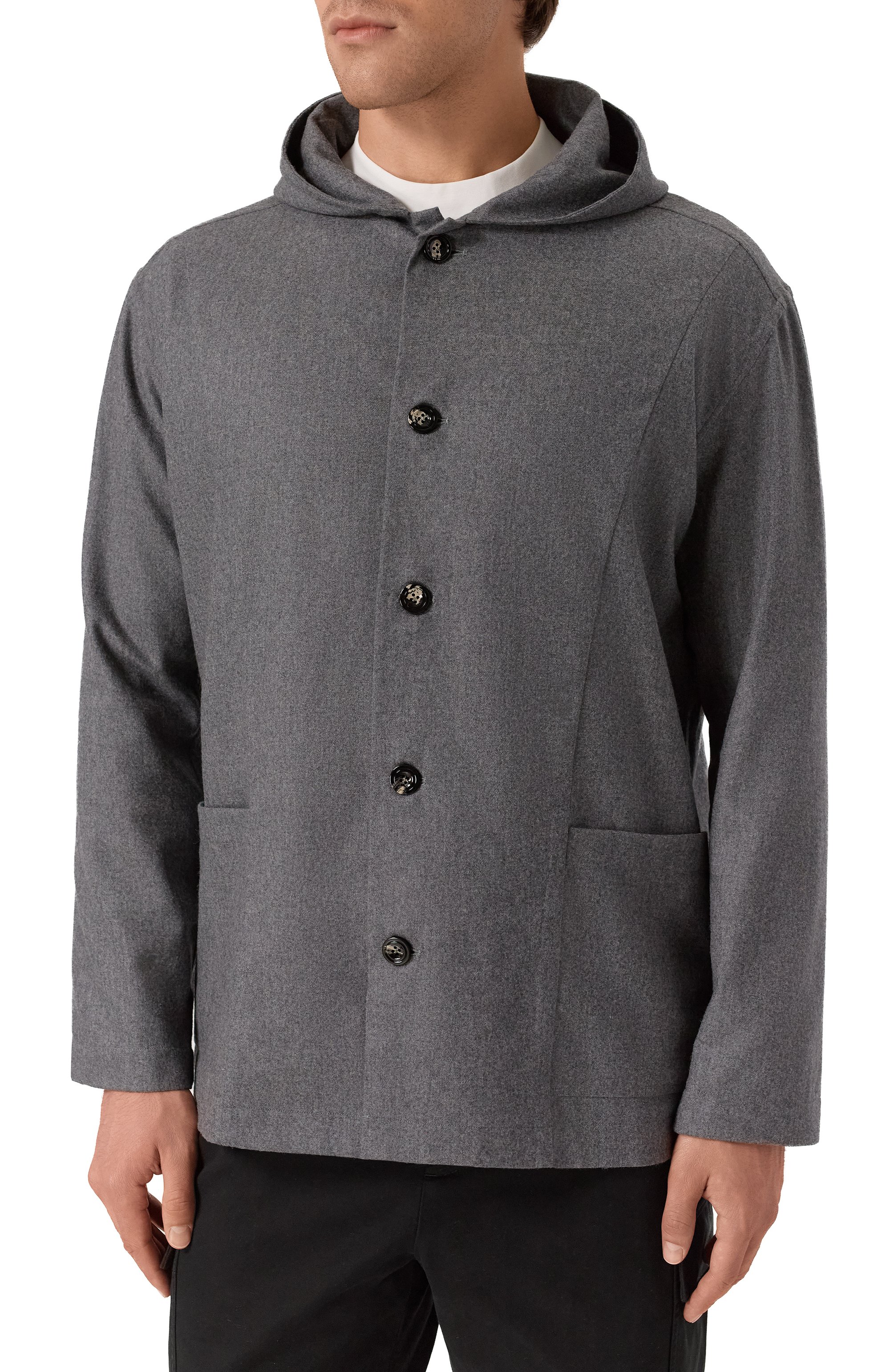 Шерстяная куртка-рубашка KITON, арт. UMCLUCAK0124G02, фото 3