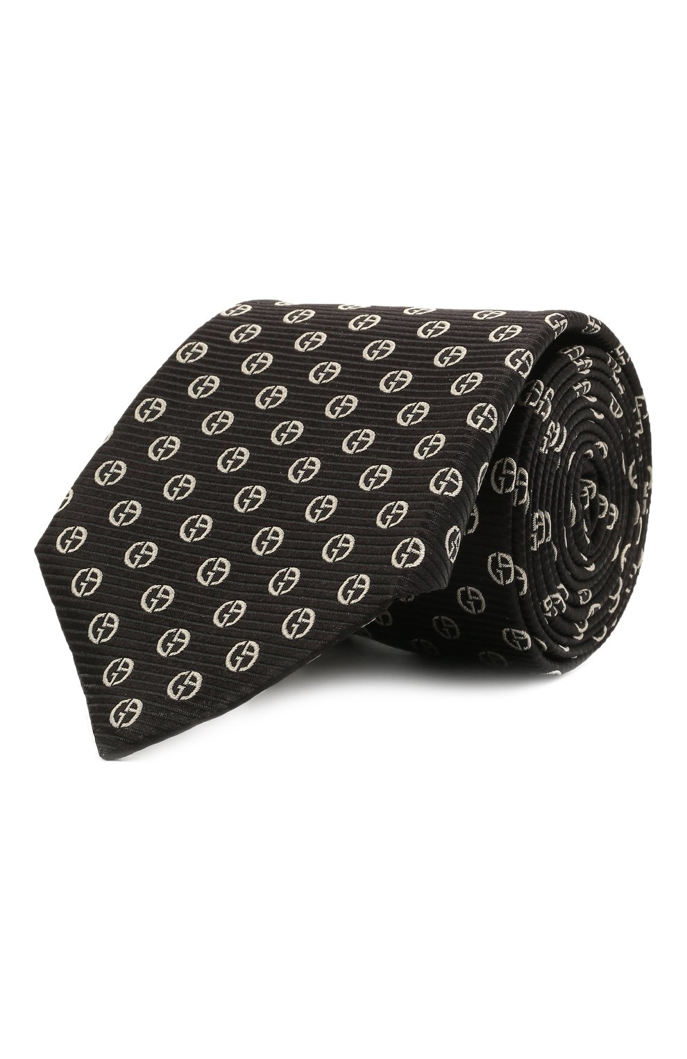 Шелковый галстук GIORGIO ARMANI черного цвета по цене 16600 руб., арт. 360054/1A909, фото 1 Шелковый галстук GIORGIO ARMANI, арт. 360054/1A909, фото 1
