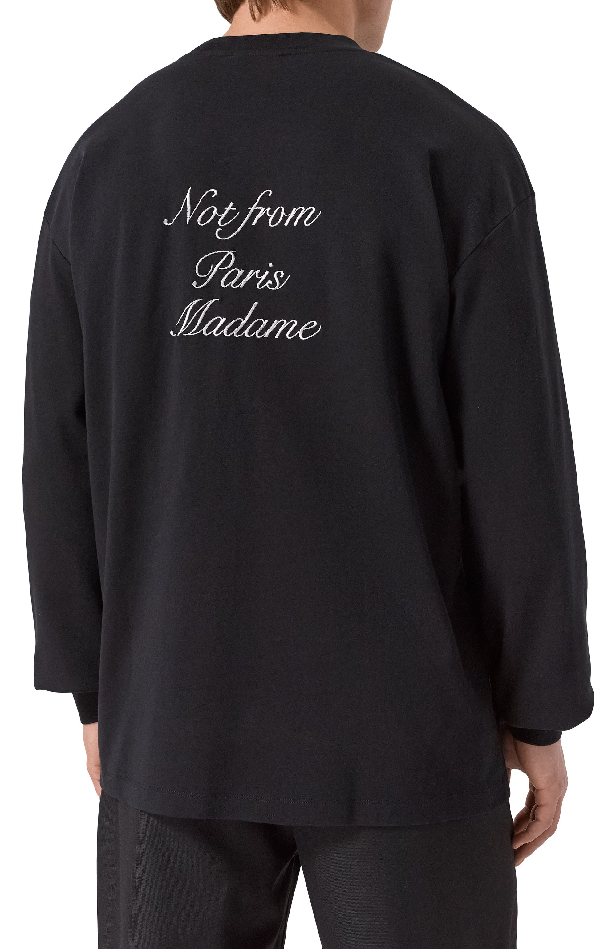 Хлопковый лонгслив DROLE DE MONSIEUR, арт. E-TS220-C0002-BL, фото 4