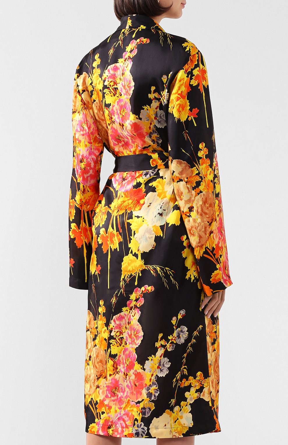 Плащ из вискозы DRIES VAN NOTEN черного цвета по цене 107500 руб., арт. 201-30742-9404, фото 4 Плащ из вискозы DRIES VAN NOTEN, арт. 201-30742-9404, фото 4