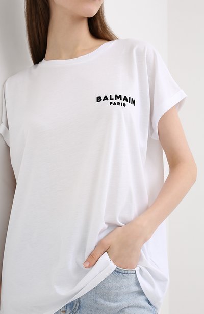 Хлопковая футболка BALMAIN, арт. UF11351/I382, фото 3