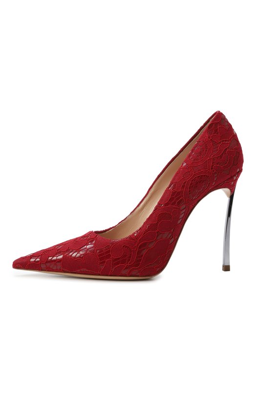 Комбинированные туфли Liberty Blade Casadei 1F940X100MC2836 Красный  1F940X100MC2836 Фото 4