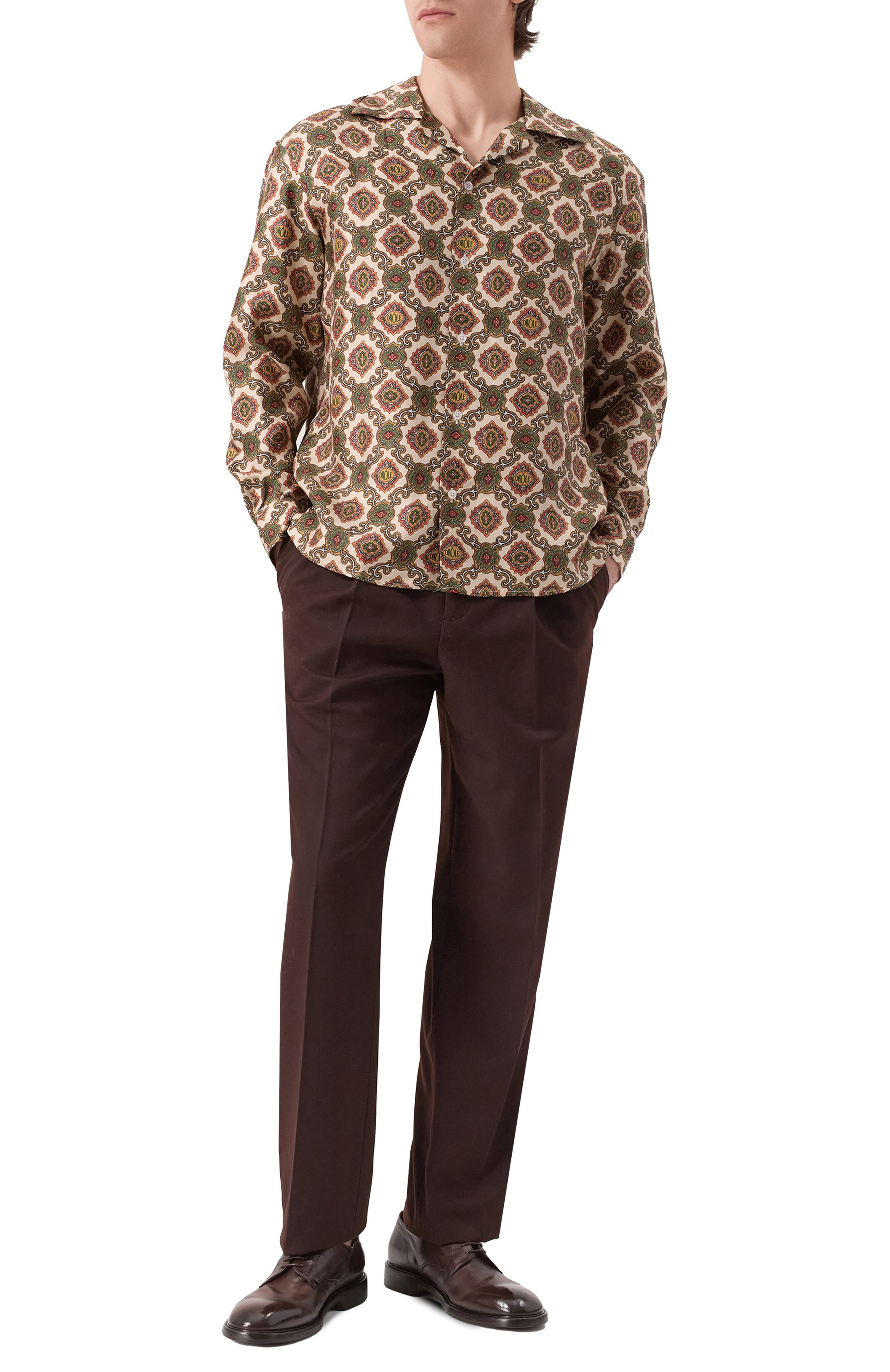 Шелковая рубашка DROLE DE MONSIEUR, арт. E-SH187-SE006-BG, фото 2