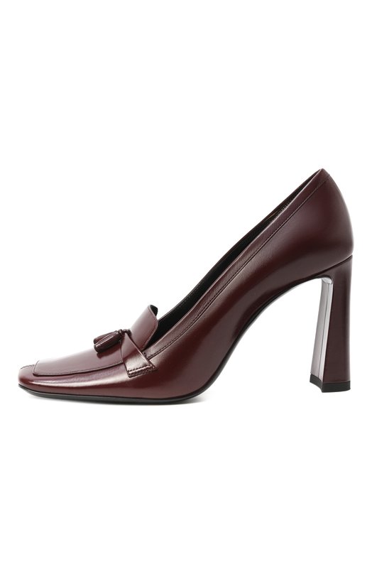 Кожаные туфли Chloé 90 Saint Laurent 841175/AAEHF Бордовый  841175/AAEHF Фото 4