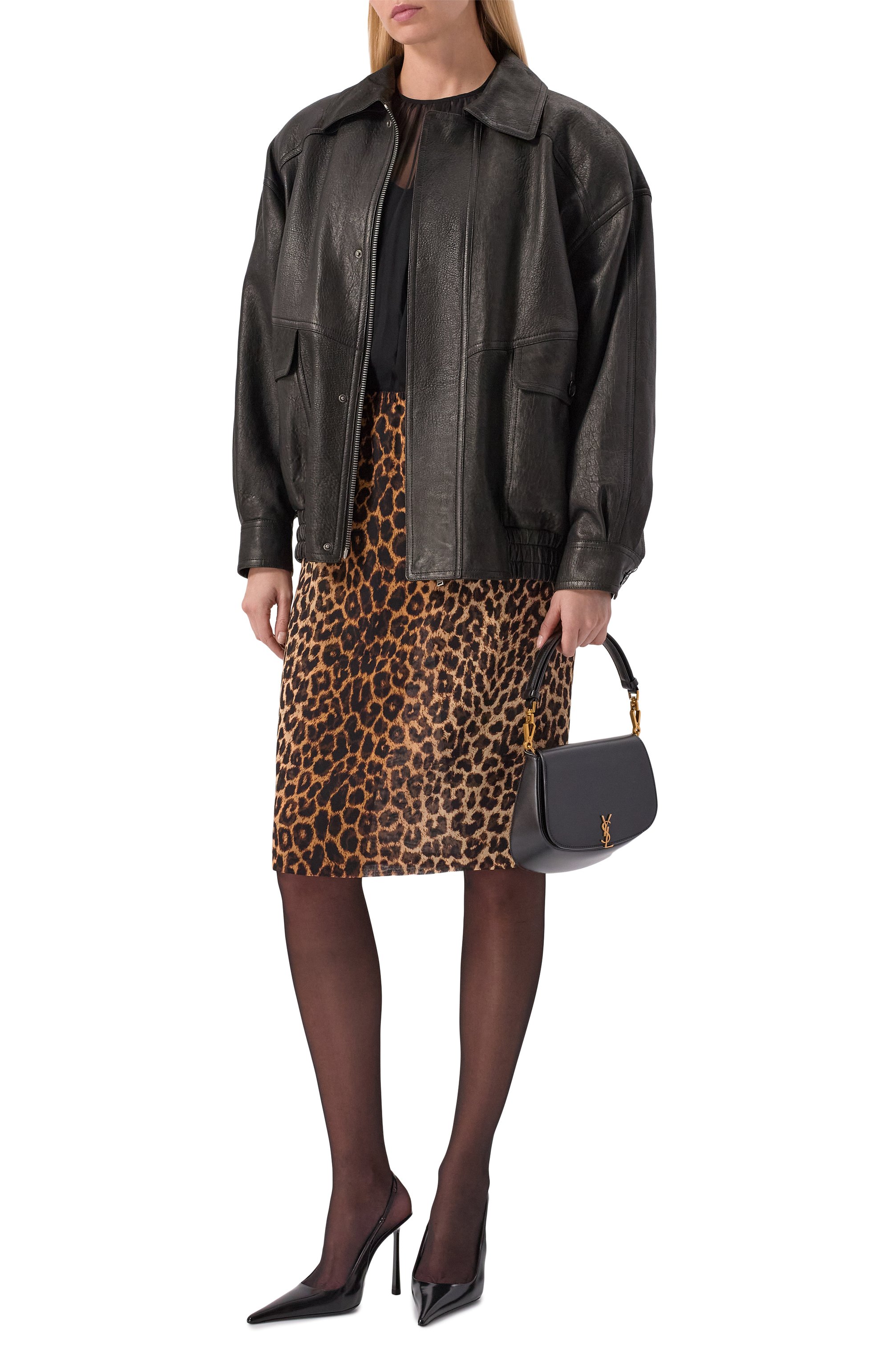 Кожаный бомбер SAINT LAURENT, арт. 842948/YCNF2, фото 2