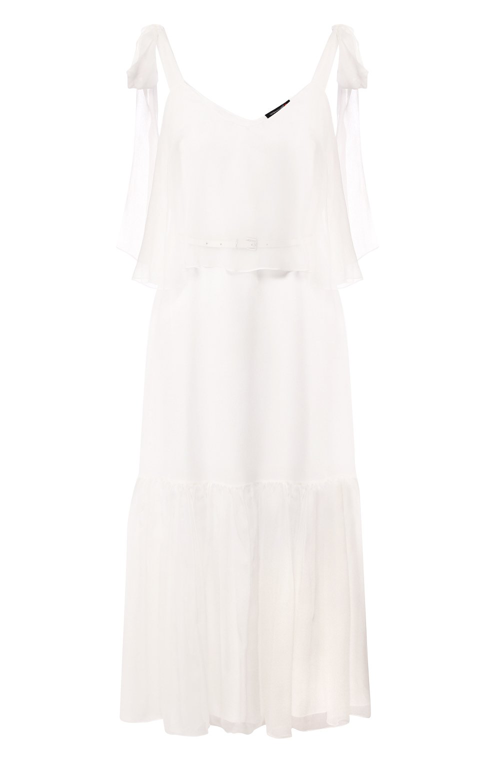 Шелковое платье TEREKHOV GIRL белого цвета по цене 34750 руб., арт. 2DE055/1091.101/S20, фото 1 Шелковое платье TEREKHOV GIRL, арт. 2DE055/1091.101/S20, фото 1