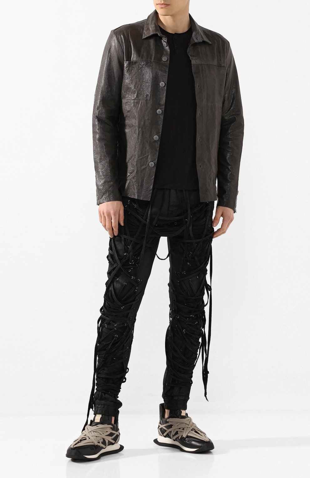 Кожаные кроссовки maximal runner RICK OWENS, арт. RR20S7813/LNWW1, фото 2