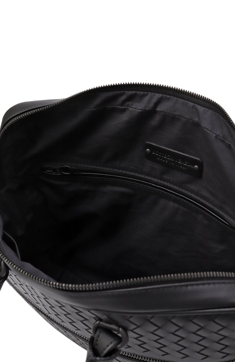 Мужская портфель BOTTEGA VENETA черного цвета, арт. 516110/V47W1 | Фото 5 (Сумки-технические: Портфели; Ремень/цепочка: На ремешке; Размер: large; Материал: Натуральная кожа)