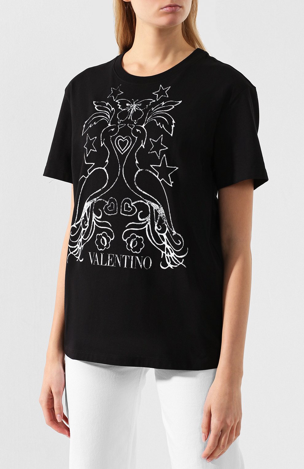 Хлопковая футболка VALENTINO, арт. RB0MG01P4LW, фото 3
