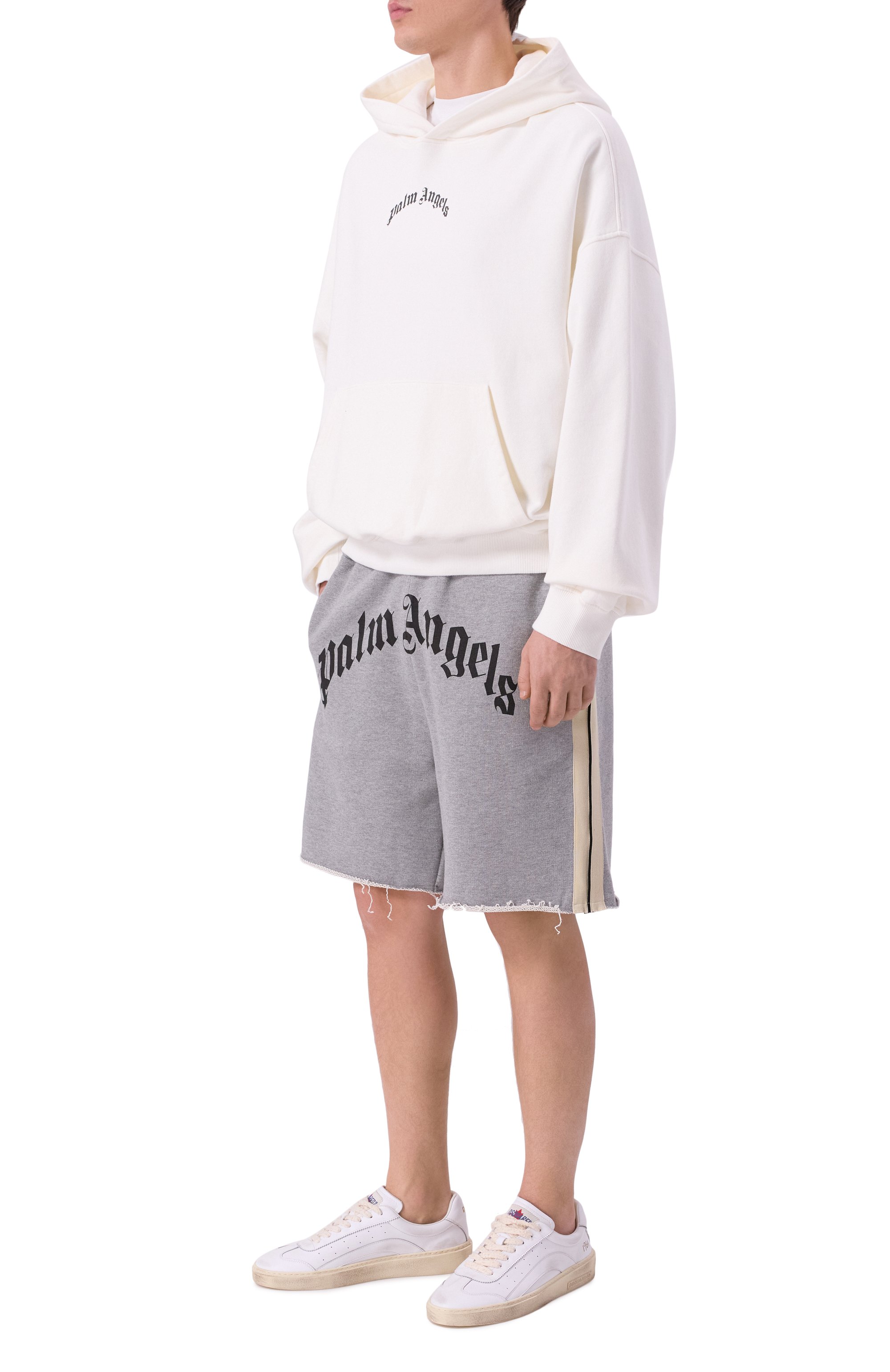 Хлопковые шорты PALM ANGELS, арт. PMCI026F25FLE001, фото 2