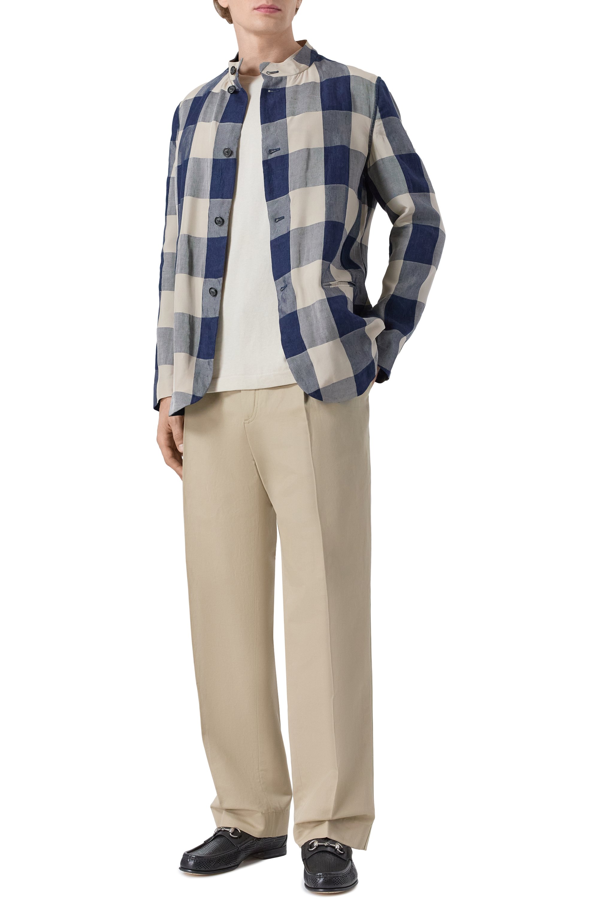 Брюки изо льна и хлопка BRIONI, арт. RPCD0L-PA106, фото 2