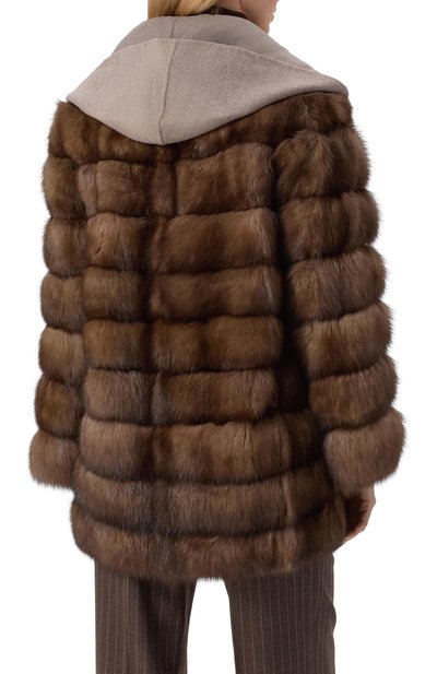 Шуба из соболя MANZONI24, арт. 25M1239-ZDB1/48, фото 4