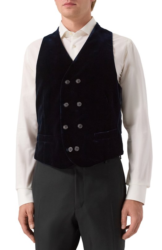 Бархатный жилет Giorgio Armani 0WGGK01T/T0025 Синий  0WGGK01T/T0025 Фото 3