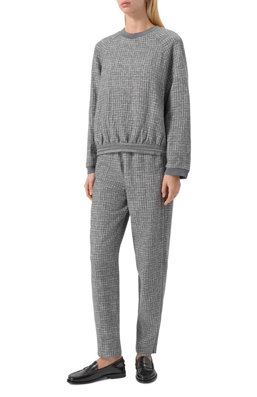 Брюки из вискозы и шерсти Emporio Armani EW002238/TE15784 Серый  EW002238/TE15784 Фото 2