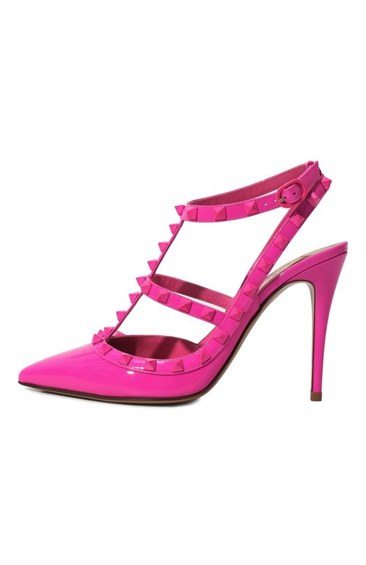 Кожаные туфли Rockstud Valentino 3W2S0393YPX Розовый  3W2S0393YPX Фото 4